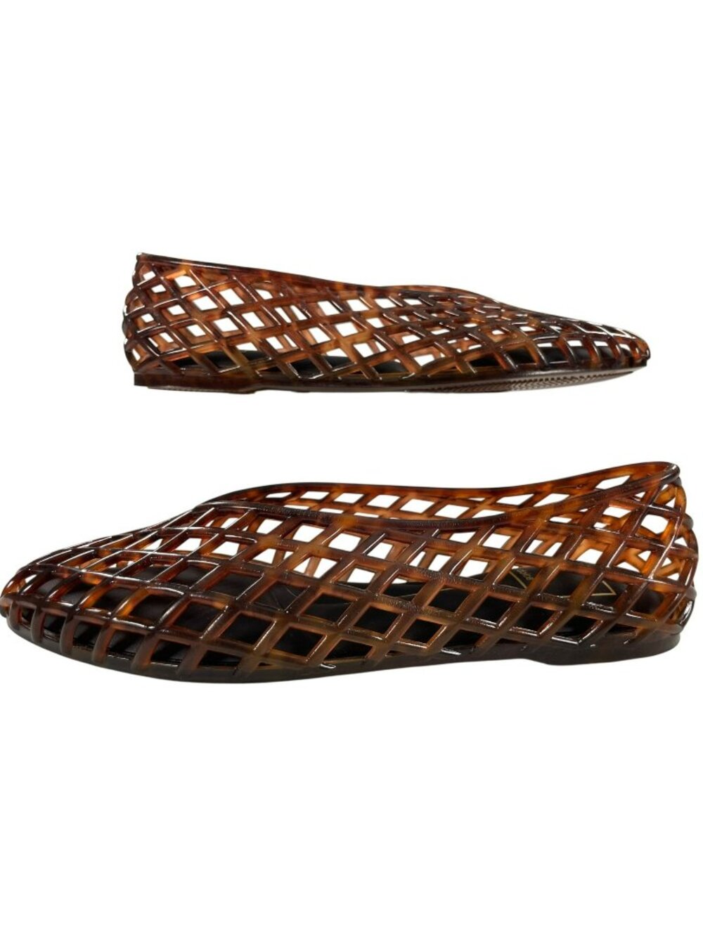 Dolce Vita Woven Brown Jelly Flats Lightweight Slip-On Shoes Women's Size 7 NEW